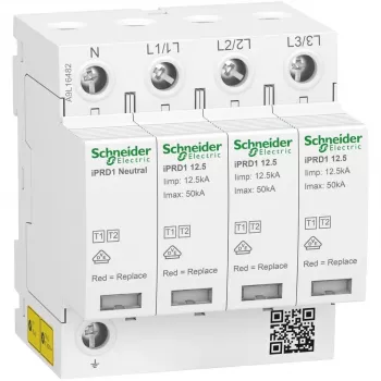Schneider Electric túlfeszültség-védelmi eszköz 1+2 típus A9L16482 3P+N 20kA 40kA
