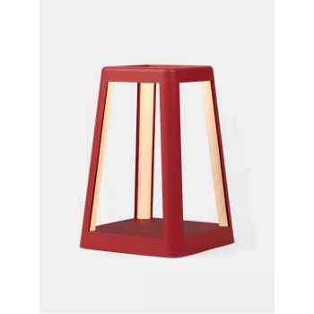 Lexon Lantern LED lámpa vezeték nélküli töltővel sötétpiros LH94DR