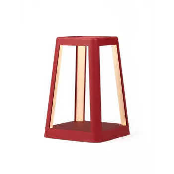 Lexon Lantern LED lámpa vezeték nélküli töltővel sötétpiros LH94DR