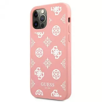 Guess GUHCP12LLSPEWPI iPhone 12 Pro Max 6,7 inch rózsaszín merev tok Peony Collection