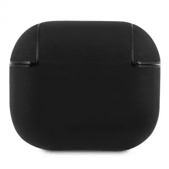 BMW BMA3SSLBK AirPods 3 Cover Black Genuine Leather Silver Logo