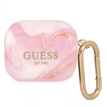 Guess GUA3UNMP AirPods 3 tok rózsaszín Marble Collection