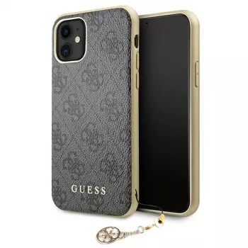 Guess GUHCN61GF4GGR iPhone 11 6,1 inch merev tok 4G Charms Collection - szürke
