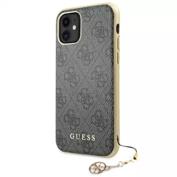 Guess GUHCN61GF4GGR iPhone 11 6,1 inch merev tok 4G Charms Collection - szürke