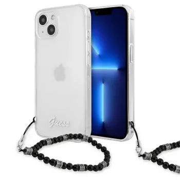 Guess GUHCP13MKPSBK iPhone 13 / 14 / 15 6.1 inch Transparent Hardcase Black Pearl