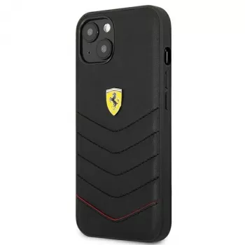 Ferrari FEHCP13SRQUK iPhone 13 Mini 5,4 inch fekete merev tok Off Track Quilted