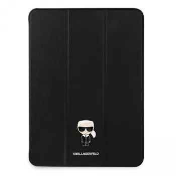 Karl Lagerfeld KLFC12OKMK könyvtok iPad Pro 12,9 inch (2021/2022) készülékhez - fekete Saffiano Karl Iconic
