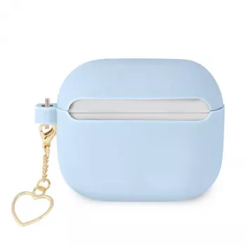 Guess GUA3LSCHSB Silicone Charm Heart Collection Case for AirPods 3, Blue