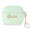 Guess GUA3LSCHSN AirPods 3 Cover Green Silicone Charm Heart Collection