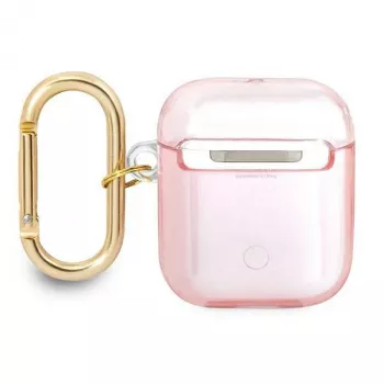 Guess GUA2HHTSP Strap Collection védőtok Apple AirPods 1/2-höz – rózsaszín