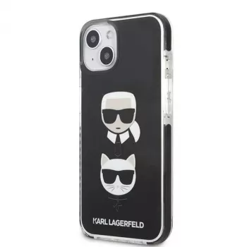 Karl Lagerfeld KLHCP13STPE2TK kemény tok iPhone 13 mini 5,4 inch készülékhez, fekete, Karl & Choupette Head