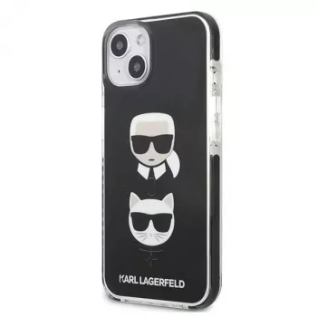 Karl Lagerfeld KLHCP13MTPE2TK kemény tok iPhone 13/14/15 6,1 inch készülékhez, fekete Karl & Choupette Head