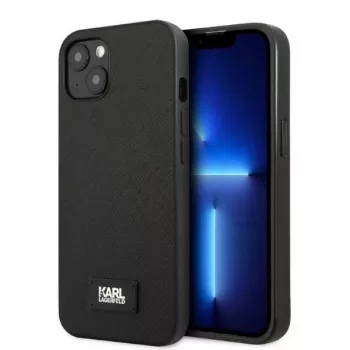 Karl Lagerfeld KLHCP13SSFMP2K Saffiano plaqués kemény tok iPhone 13 mini készülékhez, fekete