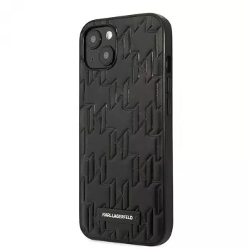 Karl Lagerfeld KLHCP13SMNMP1K iPhone 13 Mini 5,4 inch kemény tok fekete Monogram plaqué