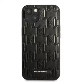 Karl Lagerfeld KLHCP13SMNMP1K iPhone 13 Mini 5,4 inch kemény tok fekete Monogram plaqué