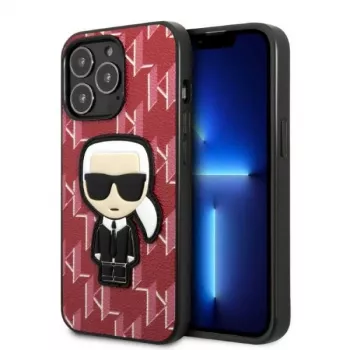 Karl Lagerfeld Ikonik Patch kemény tok iPhone 13 Pro Max 6,7 inch piros