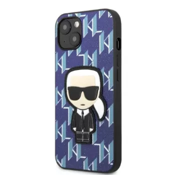 Karl Lagerfeld KLHCP13SPMNIKBL iPhone 13 mini kemény tok kék monogram Ikonik Patch