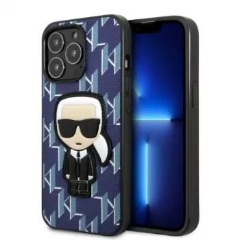 Karl Lagerfeld KLHCP13LPMNIKBL iPhone 13 Pro / 13 6,1 inch kemény tok kék monogram Ikonik Patch
