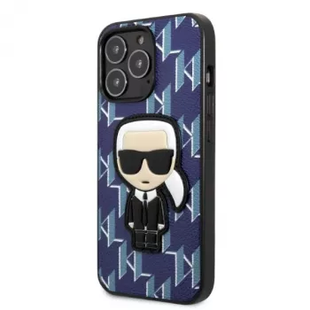 Karl Lagerfeld KLHCP13LPMNIKBL iPhone 13 Pro / 13 6,1 inch kemény tok kék monogram Ikonik Patch