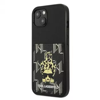 Karl Lagerfeld KF001284 Karlimals kártyatartós kemény tok iPhone 13/14/15 6,1 inch fekete