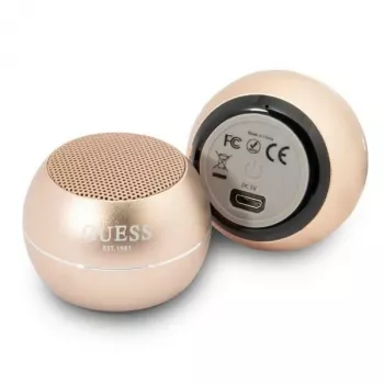 Guess GUWSALGEDSpeaker Mini hordozható Bluetooth-hangszóró arany