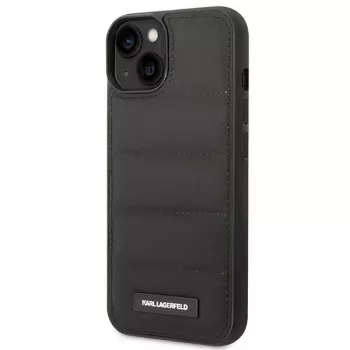 Karl Lagerfeld KF001090 Puffy Elongated Logo kemény tok iPhone 14 Plus / 15 Plus 6,7 inch fekete
