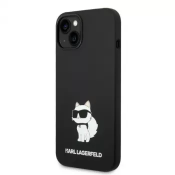 Karl Lagerfeld KLHMP14MSNCHBCK iPhone 14 Plus / 15 Plus 6,7 inch kemény tok fekete szilikon Choupette MagSafe