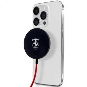 Ferrari FECBMSMENK 15W MagSafe vezeték nélküli töltőpárna - fekete
