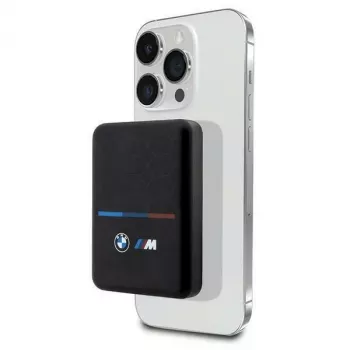 BMW M Collection MagSafe power bank 5000mAh 15W vezeték nélküli töltő USB-C kábellel fekete