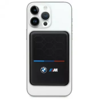 BMW M Collection MagSafe power bank 5000mAh 15W vezeték nélküli töltő USB-C kábellel fekete