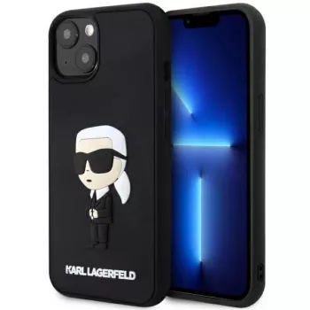Karl Lagerfeld KLHCP14M3DRKINK Hardcase Rubber Ikonik 3D iPhone 14 Plus / 15 Plus 6.7 fekete