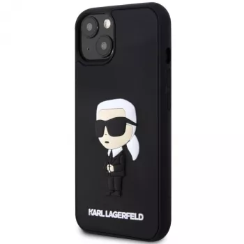 Karl Lagerfeld KLHCP14M3DRKINK Hardcase Rubber Ikonik 3D iPhone 14 Plus / 15 Plus 6.7 fekete