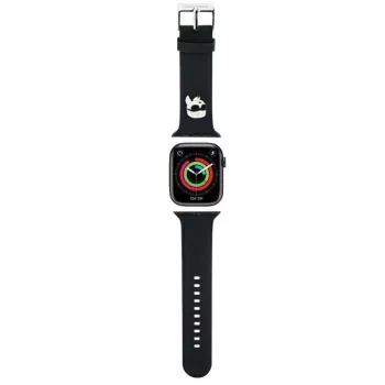 Karl Lagerfeld 3D Rubber Karl Head karszalag Apple Watch 38/40/41mm fekete