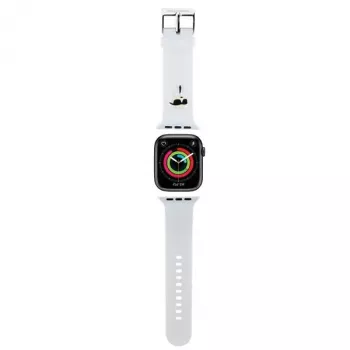 Karl Lagerfeld 3D Rubber Karl Head Apple Watch szíj 42/44/45/49mm fehér