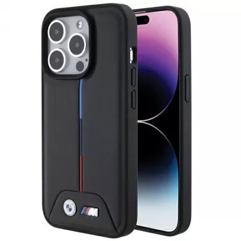BMW BMHCP15L22PVTK iPhone 15 Pro 6,1 inch fekete Hardcase steppelt tricolor
