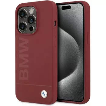 BMW M Collection szilikon kemény tok MagSafe-dzsel Apple iPhone 15 Pro 6,1 inch piros Big Logo