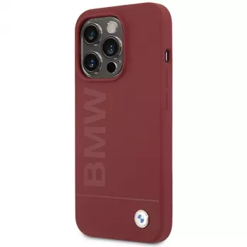 BMW M Collection szilikon kemény tok MagSafe-dzsel Apple iPhone 15 Pro 6,1 inch piros Big Logo