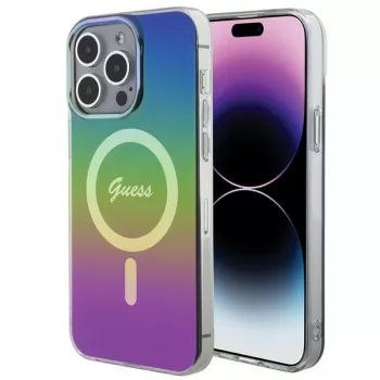 Guess IML Iridescent MagSafe Case for iPhone 15 Pro Max (Colorful)