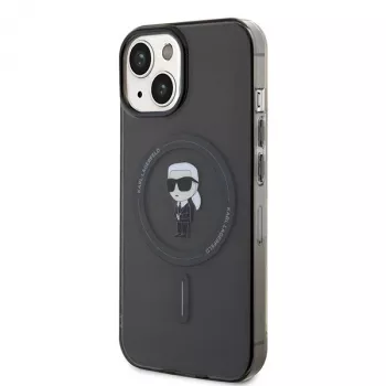 Karl Lagerfeld Ikonik kemény tok MagSafe iPhone 13/14/15 6,1 inch fekete