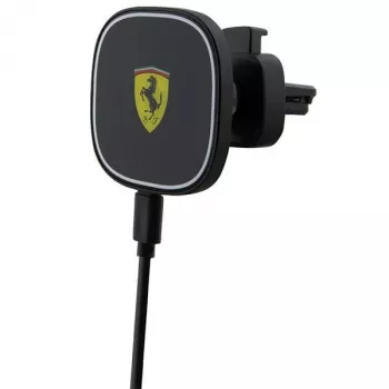 Ferrari 15W vezeték nélküli indukciós autós töltőtartó FECHMGLK szellőzőrácsra, fekete, MagSafe