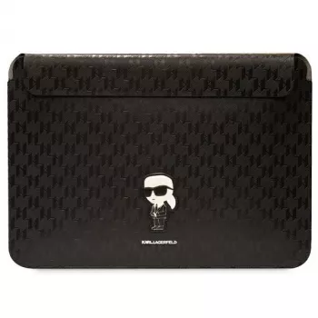 Karl Lagerfeld tok KLCS16SAKHPKK 16 inch fekete Saffiano Monogram Ikonik laptoptok