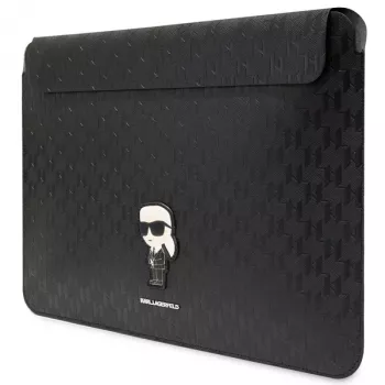 Karl Lagerfeld tok KLCS16SAKHPKK 16 inch fekete Saffiano Monogram Ikonik laptoptok