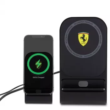 Ferrari 2023 Collection MagSafe 15W vezeték nélküli töltőpárna - fekete