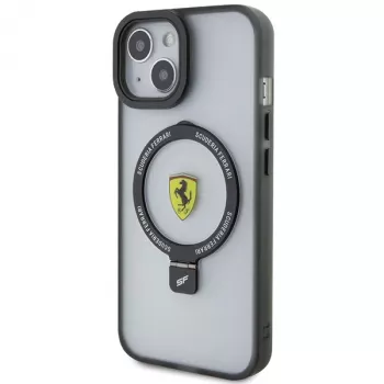 Ferrari FEHMP15MUSCAH iPhone 15 Plus / 14 Plus 6,7 inch átlátszó kemény tok gyűrűtartóval, MagSafe, 2023 kollekció