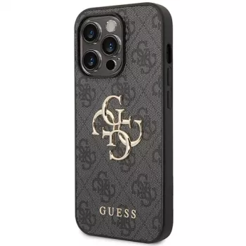 Guess GUHCP15L4GMGGR kemény tok iPhone 15 Pro 6,1 inch – szürke 4G Big Metal Logo