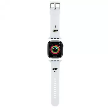 Karl Lagerfeld 3D Rubber Karl & Choupette Heads NFT Apple Watch szíj 42/44/45/49 mm fehér