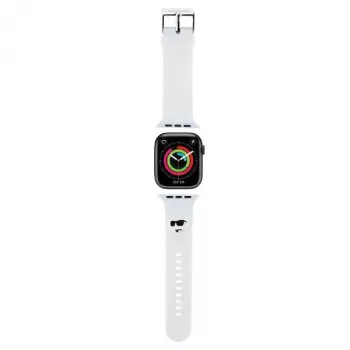 Karl Lagerfeld 3D Rubber Choupette Head Apple Watch szíj 42/44/45/49 mm fehér