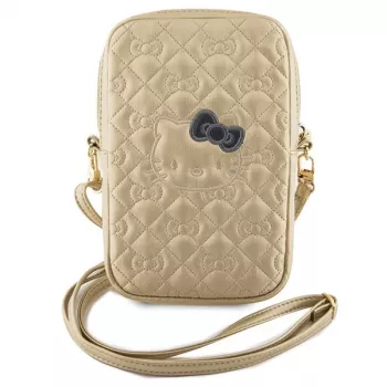 Hello Kitty Quilted Bows szíj – átvetős mobiltáska arany