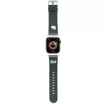 Hello Kitty HKAWMPGKHK Apple Watch szíj 38/40/41 mm fekete szilikon