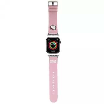 Hello Kitty HKAWMPGKHP szilikon szíj Apple Watch 38/40/41 mm-hez rózsaszín